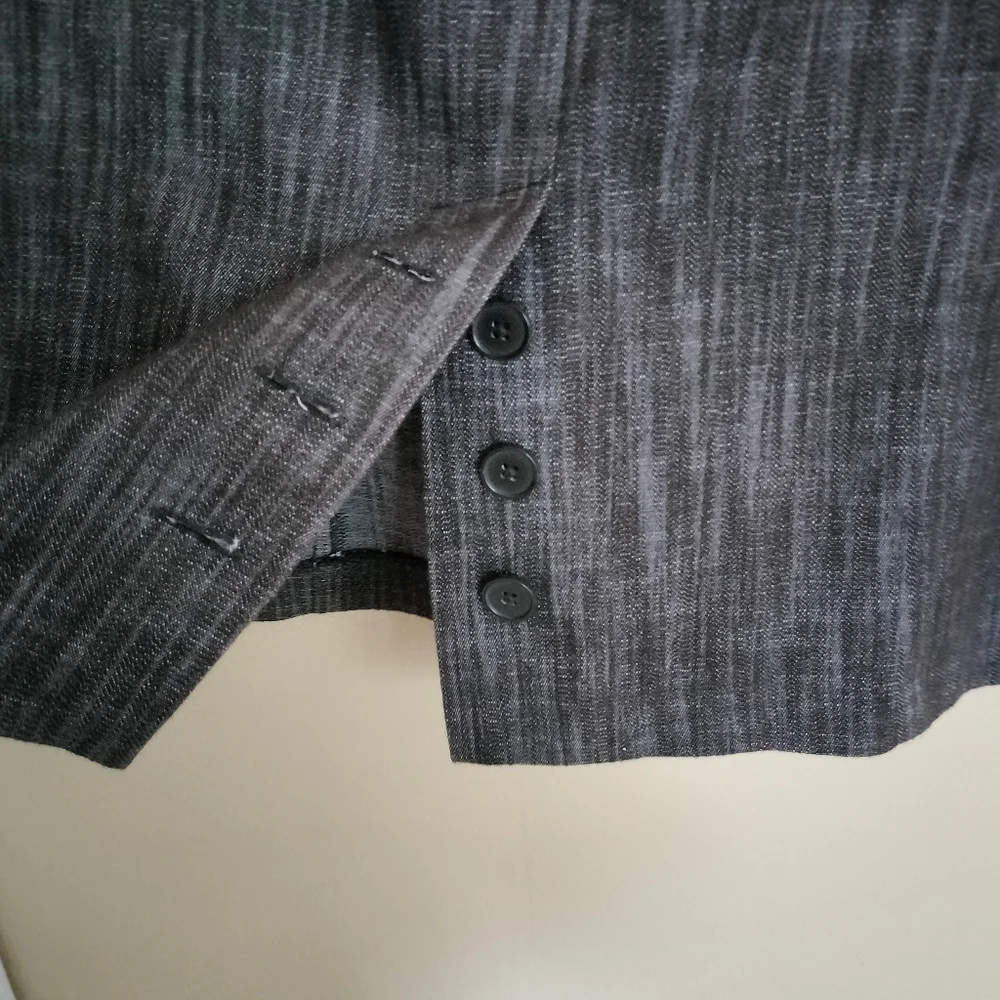 Larry Levine Cotton Blend Brown Gray Pencil Skirt 16 Work Office Stretch Career